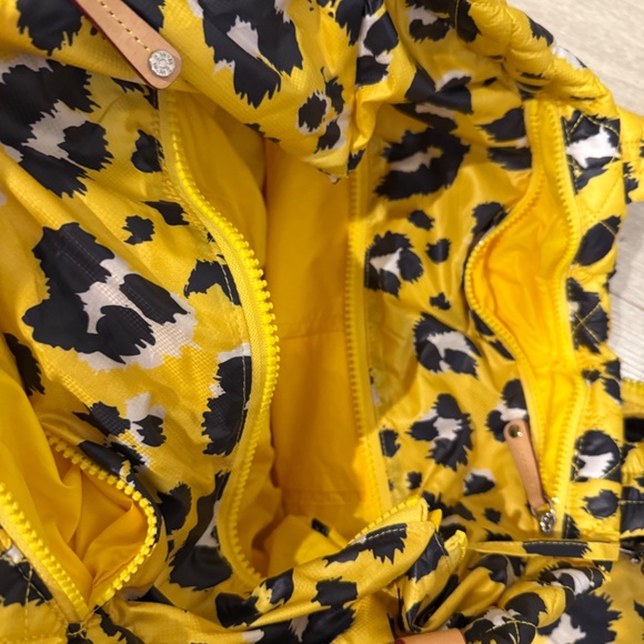 Mz Wallace medium yellow leopard deluxe metro tote NWT - Picture 9 of 13
